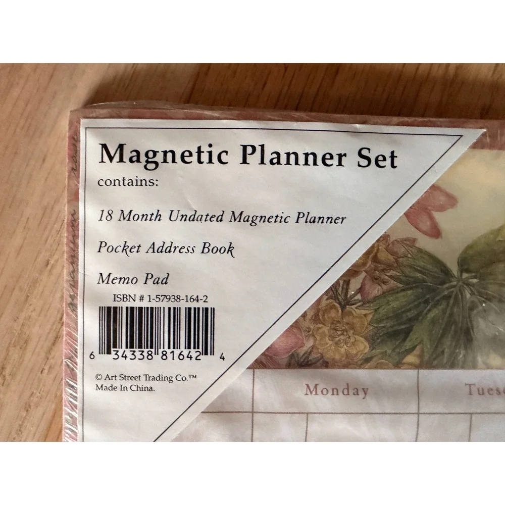 Vintage Floral Magnetic Planner Set Undated Calendar Set New Sealed